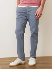 Marine Layer Slim Straight Pant Men’s Bottoms Saturday Cotton Twill Blend Chino China Blue Gray Grey Elastic Waist Casual for Men Athens GA Georgia Kempt Menswear Store Near Me
