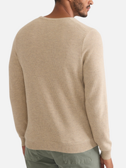 Marine Layer Merino Wool Blend Sweater Tee Driftwood Cream LS Long Sleeve Men’s Tops Athens GA Georgia Kempt Menswear Store Near Me