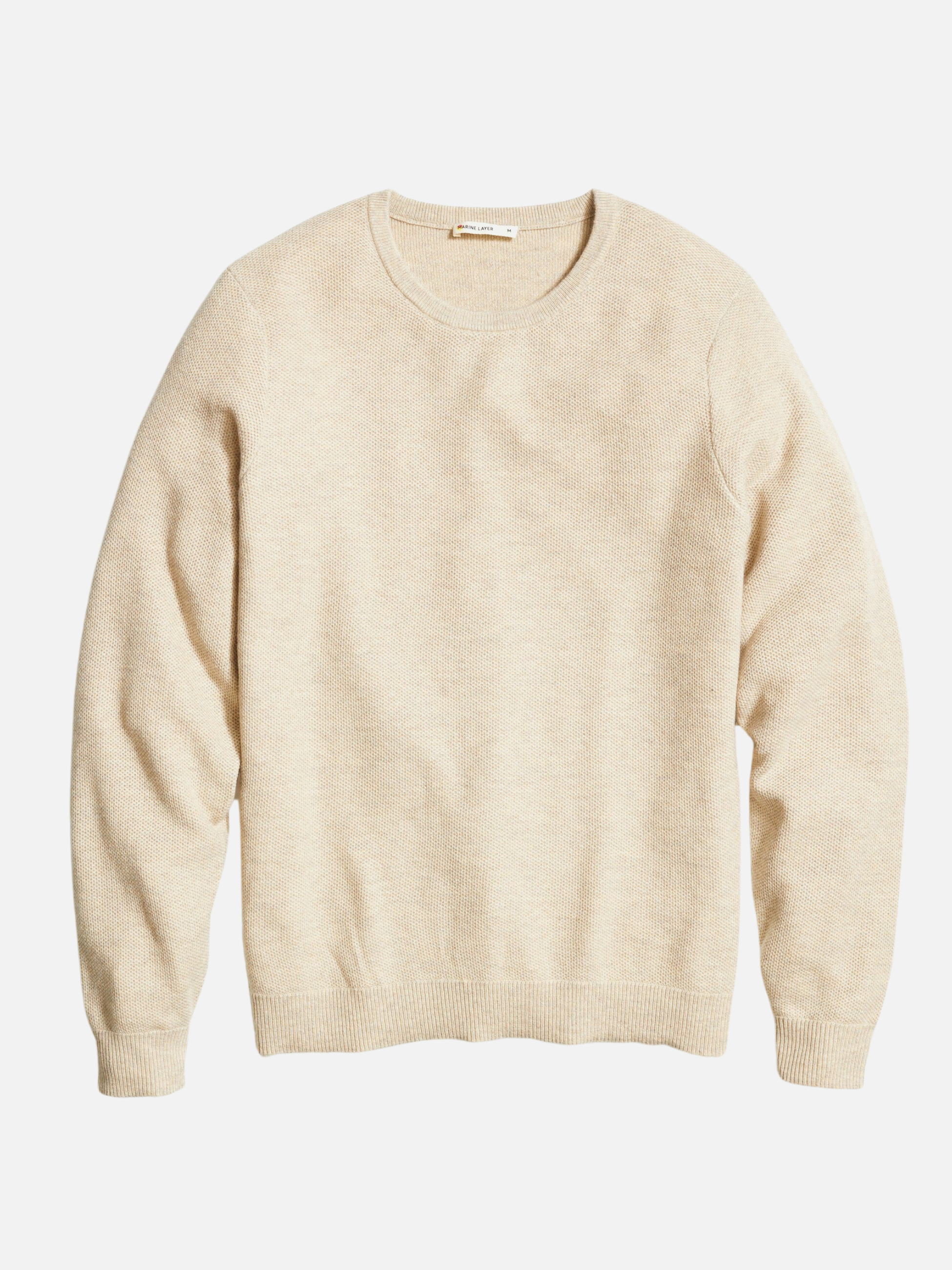 Marine Layer Merino Wool Blend Sweater Tee Driftwood Cream LS Long Sleeve Men’s Tops Athens GA Georgia Kempt Menswear Store Near Me