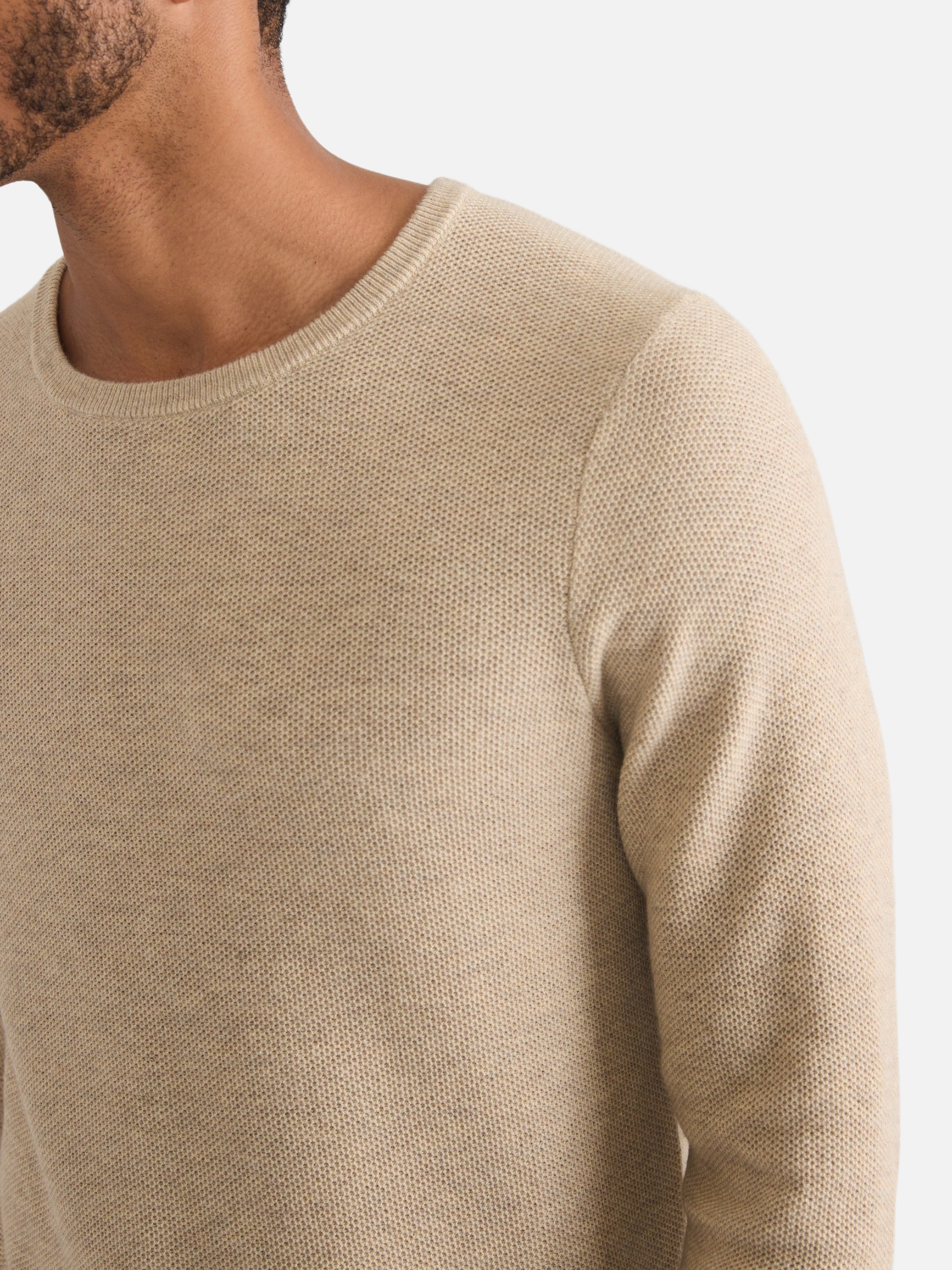 Marine Layer Merino Wool Blend Sweater Tee Driftwood Cream LS Long Sleeve Men’s Tops Athens GA Georgia Kempt Menswear Store Near Me