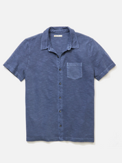 Marine Layer Vintage Heavy Slub Button Down Collared Men’s Shirt Tops for Men Mood Indigo Blue Purple Front Pocket Spring Summer Athens GA Georgia Kempt Menswear Store Near Me