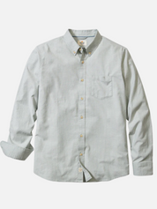 Marine Layer California Oxford Shirt Deep Sea Stripe Men's LS Long Sleeve Button Down Casual Shirt For Men Athens GA Georgia Kempt Menswear Store Near Me