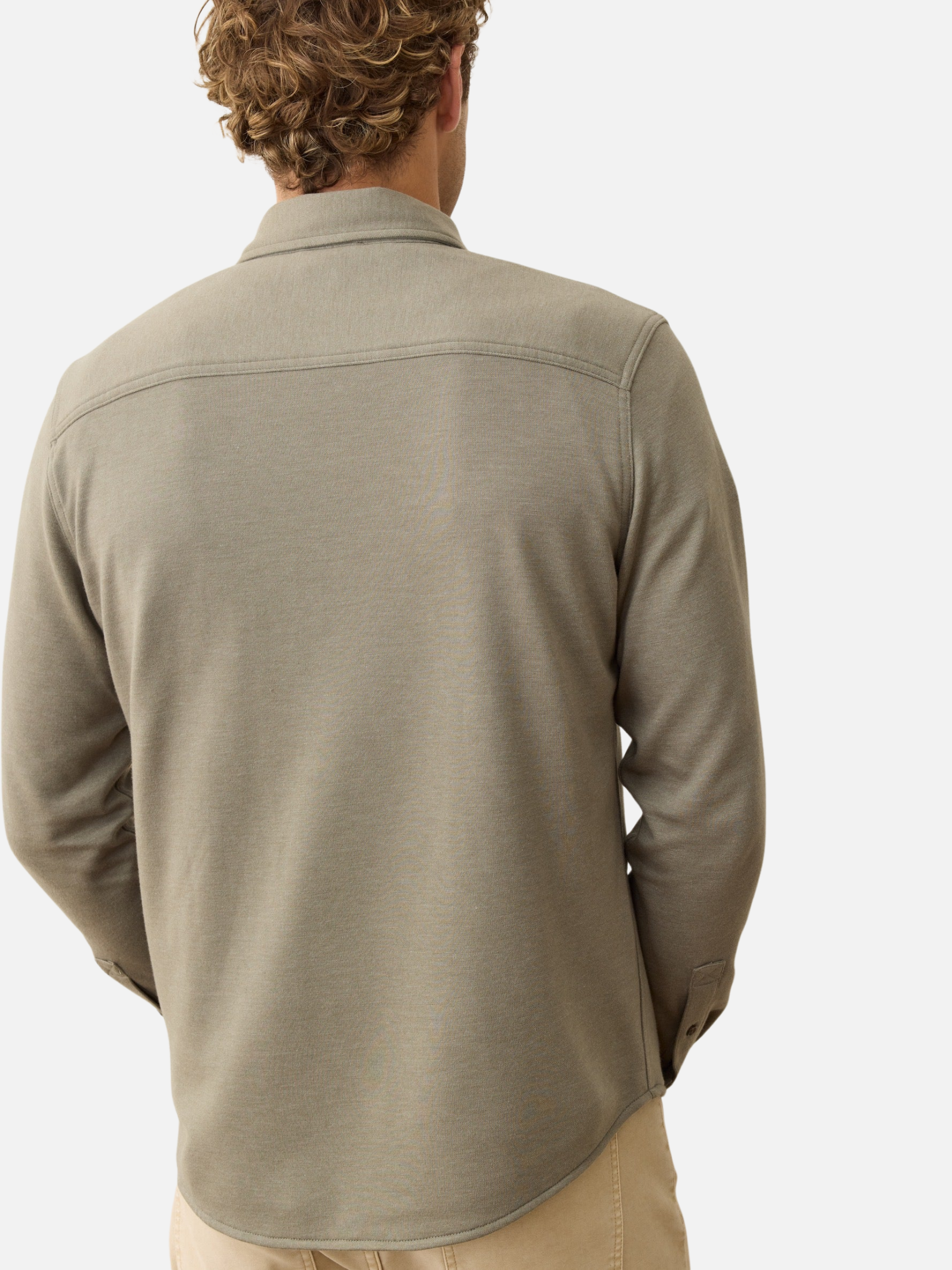 Marine Layer Pacifica Stretch Shirt Vetiver Sage Green Mens Flannel Kempt Athens Georgia Clothing Store for Guys