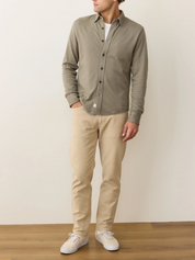 Marine Layer Pacifica Stretch Shirt Vetiver Sage Green Mens Flannel Kempt Athens Georgia Clothing Store for Guys