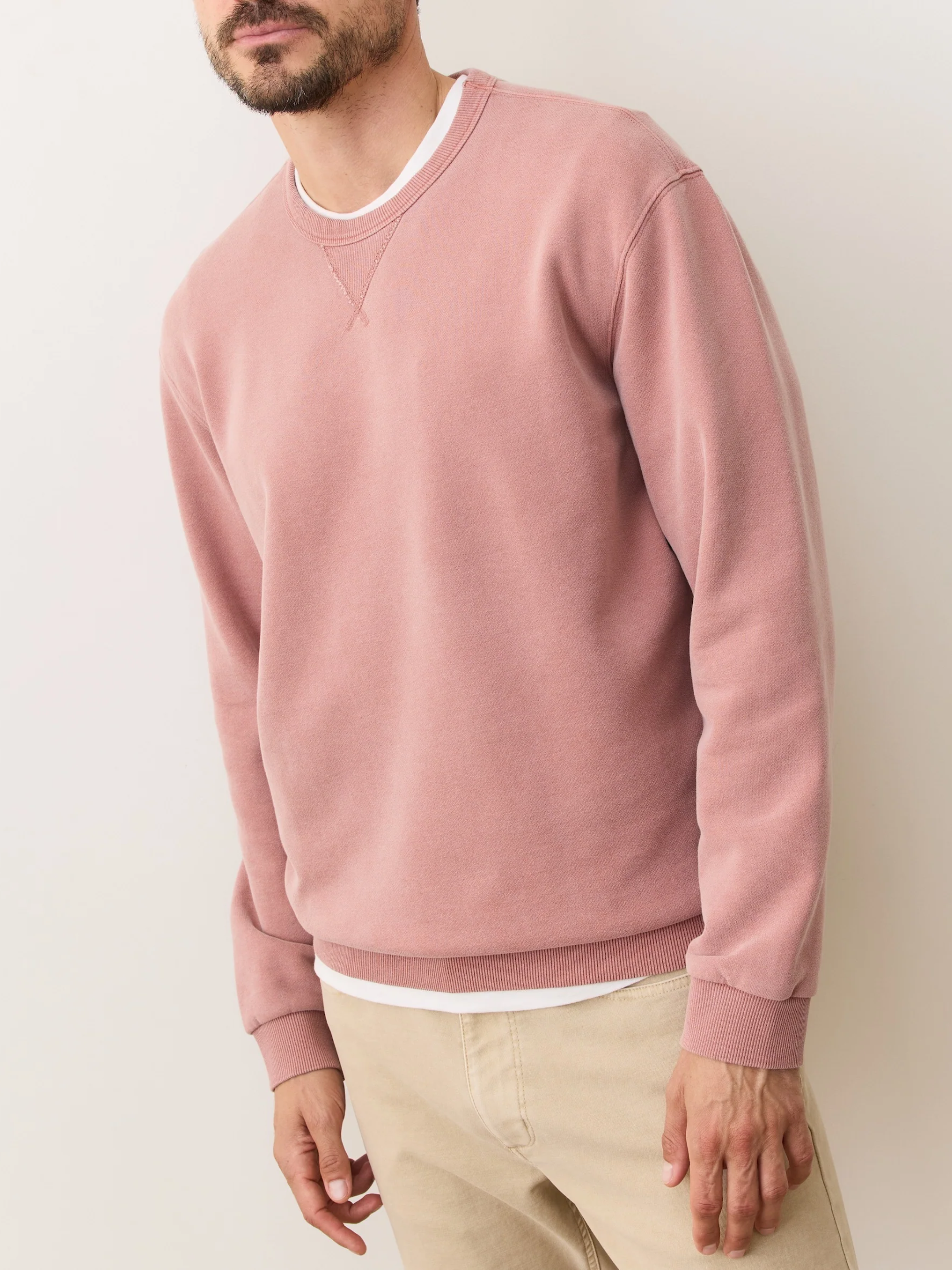 Marine Layer Relaxed Cloud 9 Fleece Crewneck Sweatshirt Ash Rose Mens Kempt Athens Georgia Clothing Guys