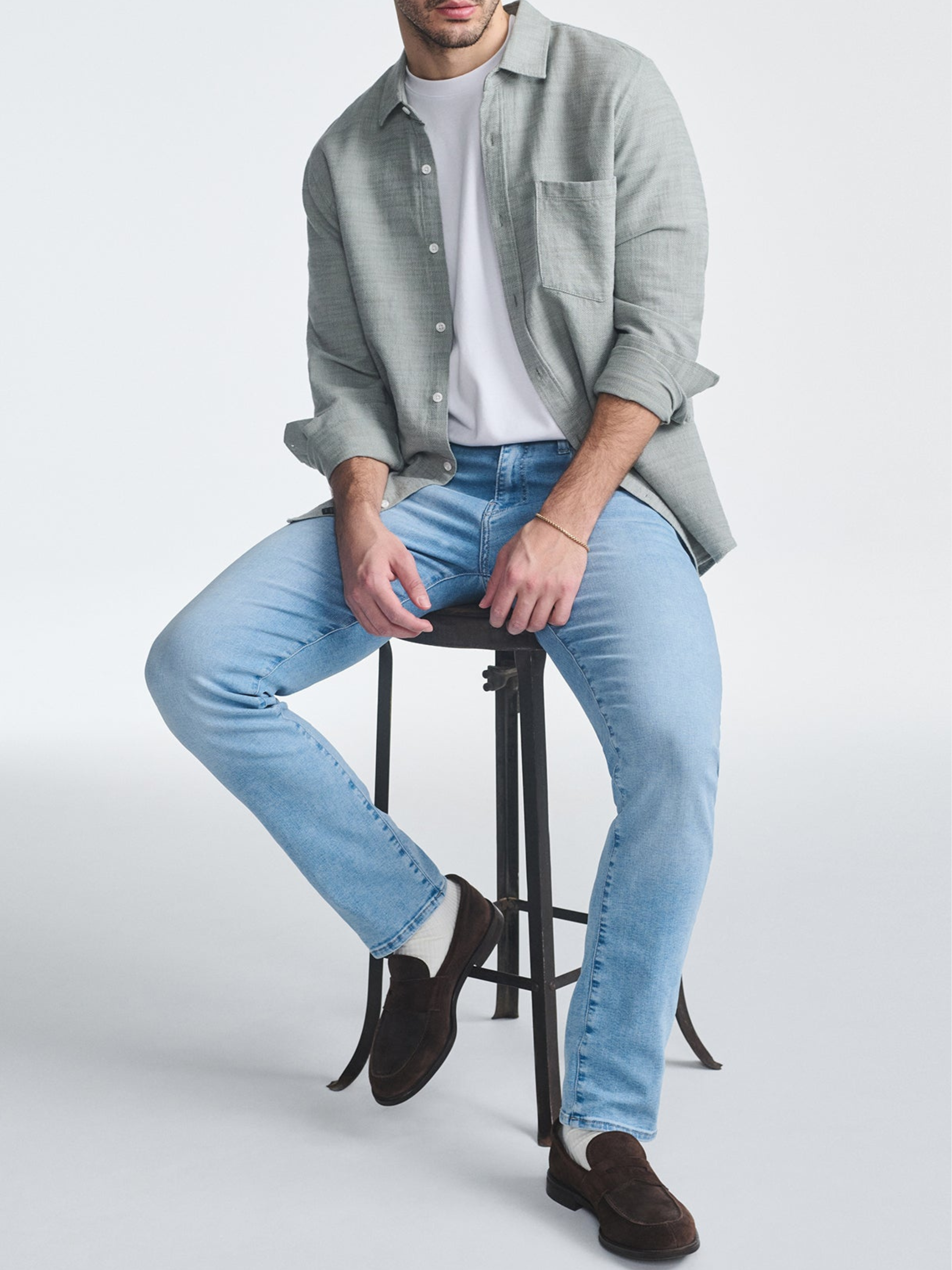 Mavi Marcus Slim Straight Fit Leg Jean Aqua Feather Blue Men’s Denim Spring Summer Pants Bottoms for Men Athens GA Georgia Kempt Menswear Store Near Me