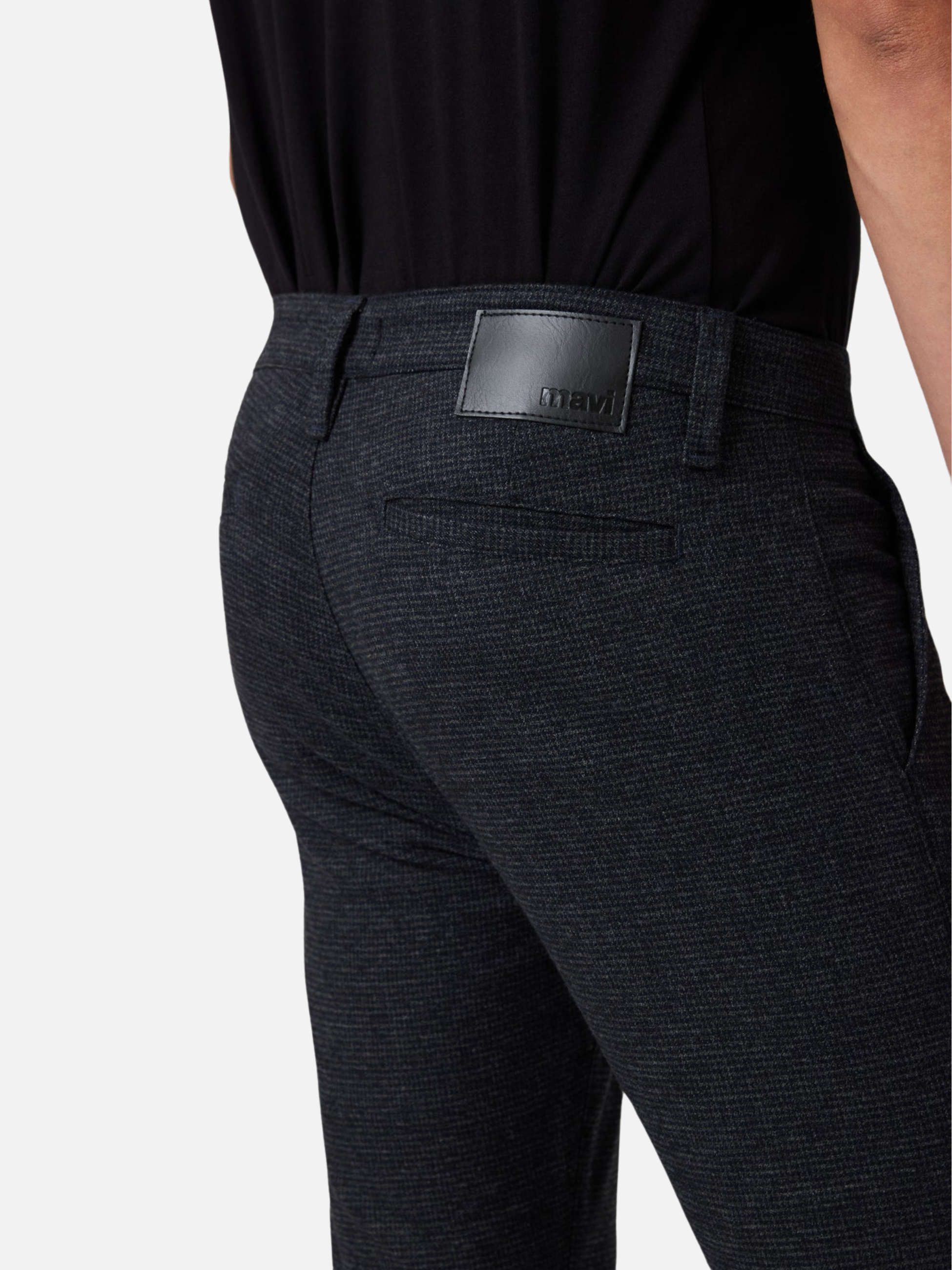 Mavi Milton Slim Straight Leg Navy Herringbone Men’s Jeans Denim Bottoms Pant for Men Mid Rise Athens Kempt Menswear Store GA Georgia