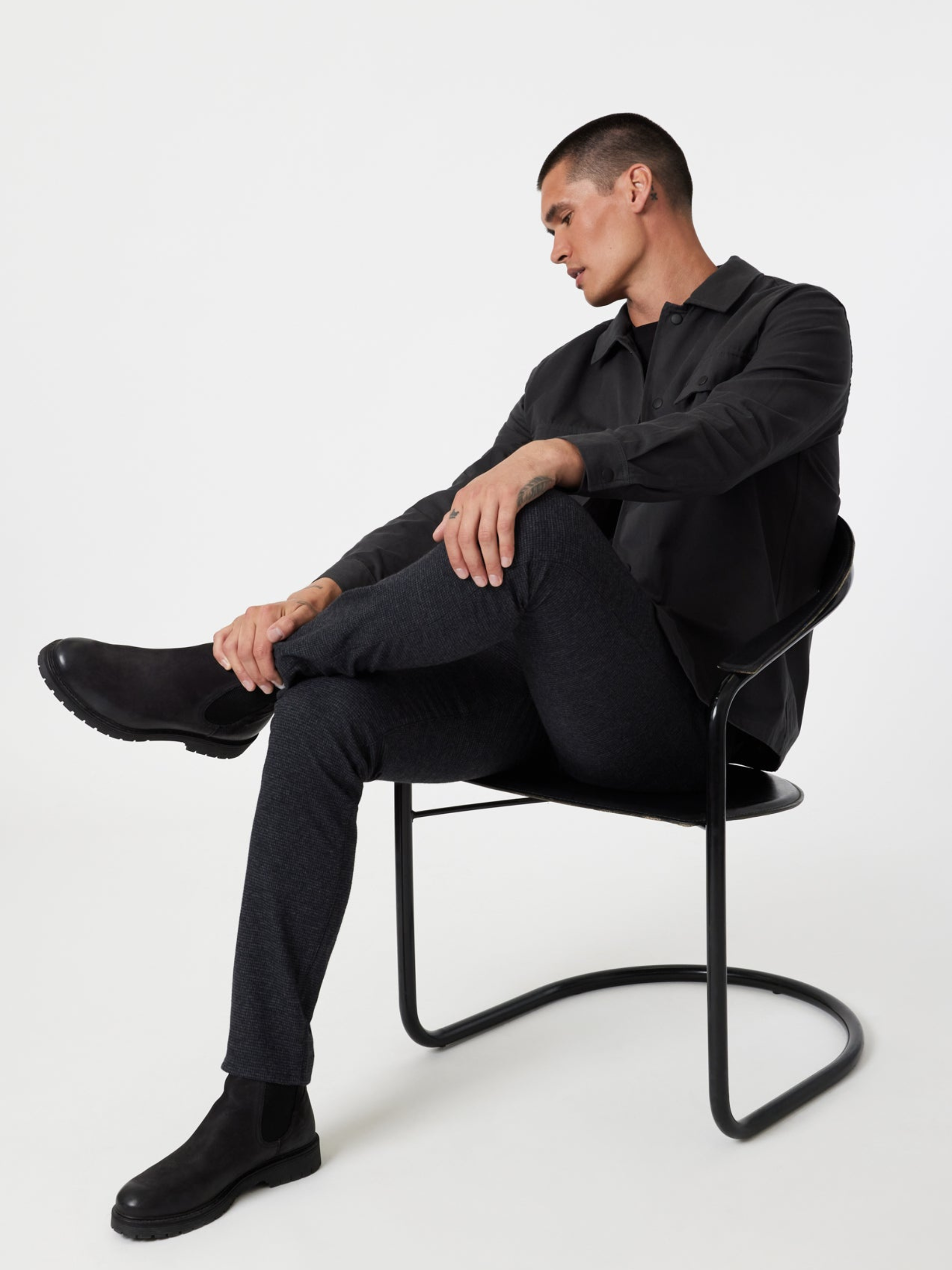 Mavi Milton Slim Straight Leg Navy Herringbone Men’s Jeans Denim Bottoms Pant for Men Mid Rise Athens Kempt Menswear Store GA Georgia