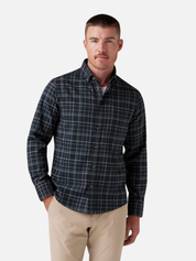 Mizzen + Main City Flannel Navy Andrew Plaid Blue LS Long Sleeve Men’s Button Up for Men Athens GA Georgia Kempt Menswear Store Near Me