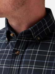 Mizzen + Main City Flannel Navy Andrew Plaid Blue LS Long Sleeve Men’s Button Up for Men Athens GA Georgia Kempt Menswear Store Near Me