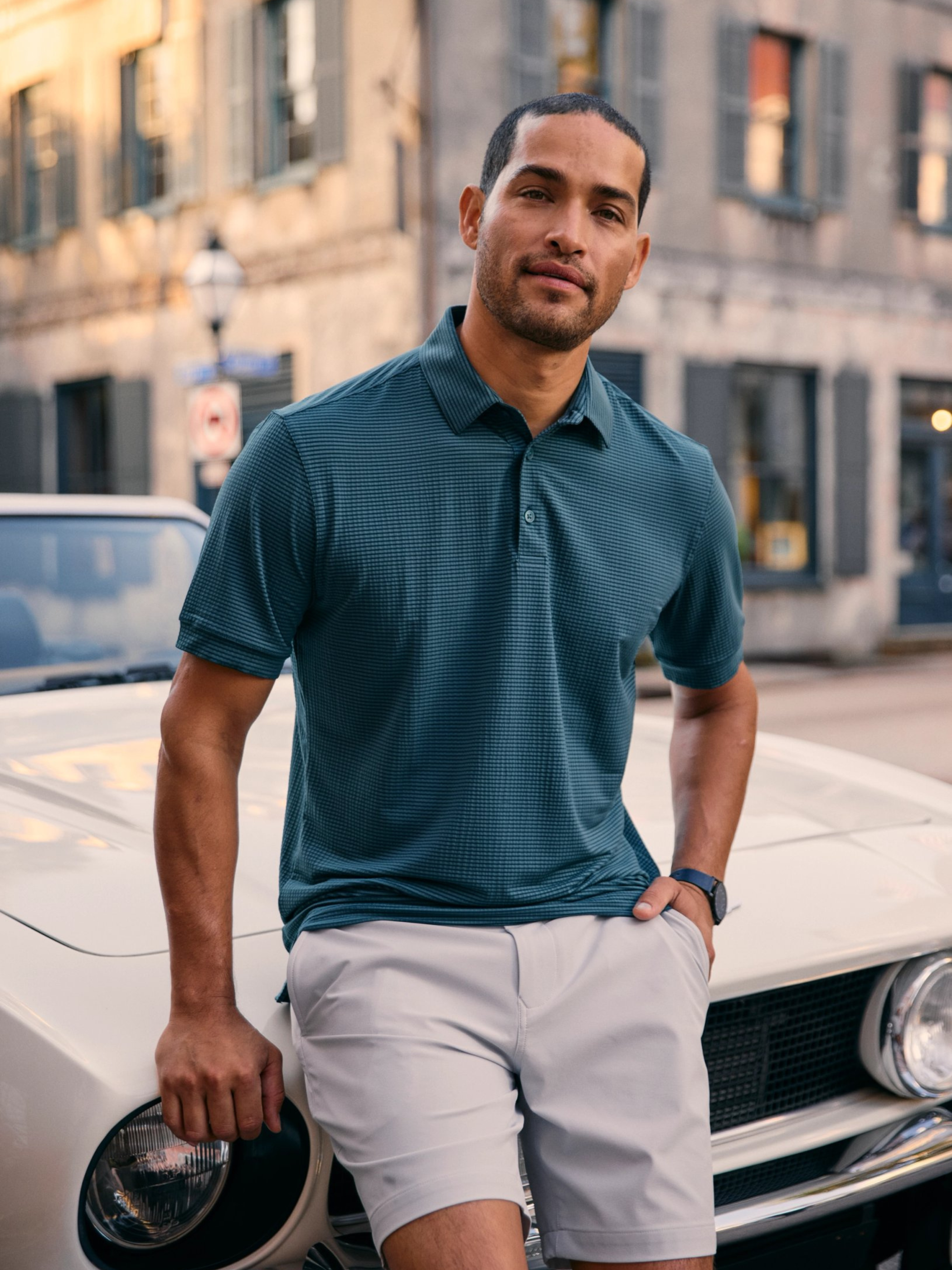 Mizzen + Main Copa SS Short Sleeve Polo Balsam Green Blue Gem Tone Spring Summer Men’s Tops for Men Athens GA Georgia Kempt Menswear Store Near Me
