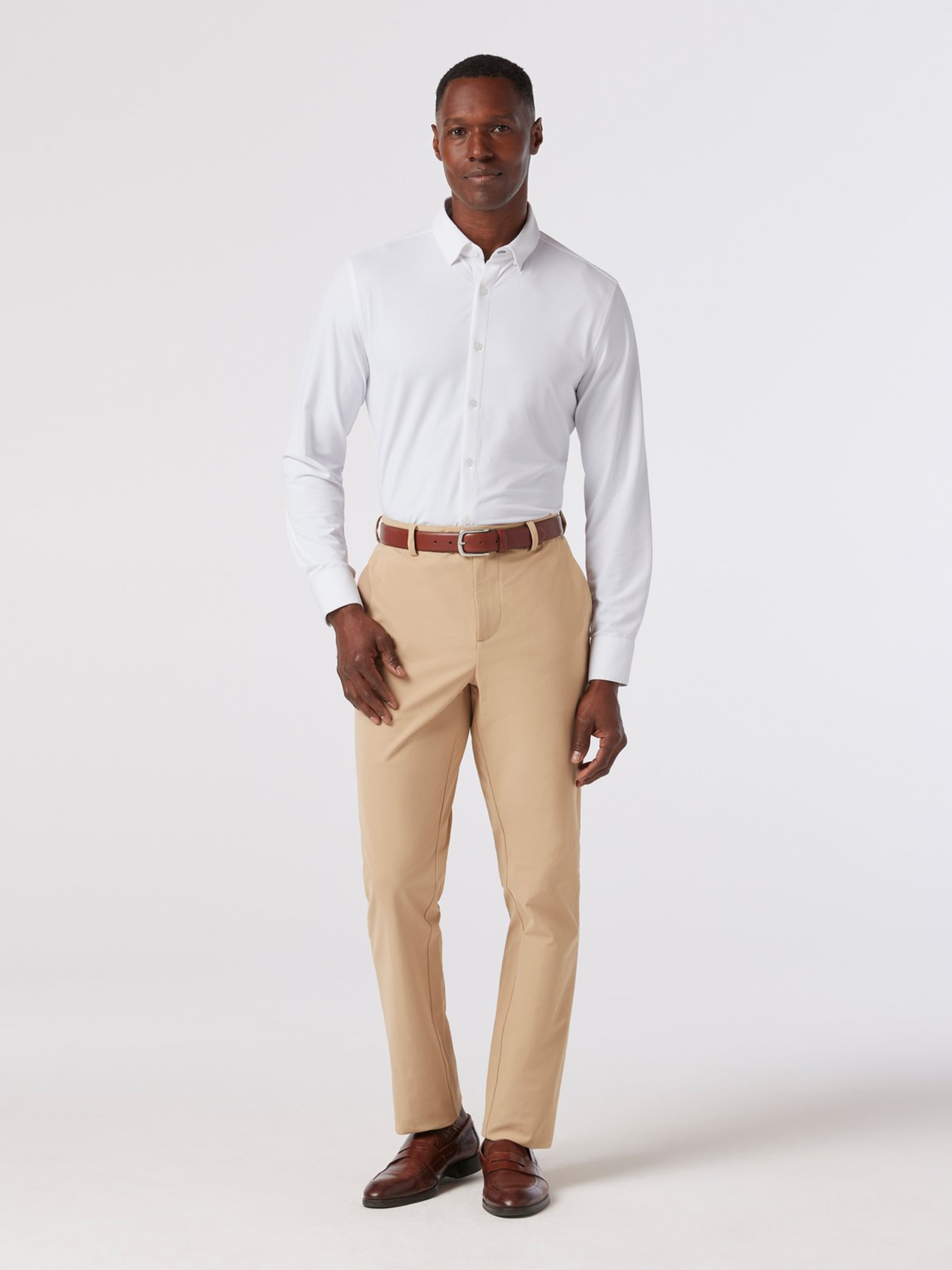 Mizzen + Main Halyard LS Dress Shirt White Long Sleeve Spring Summer Athens GA Georgia Kempt Menswear Store Near Me