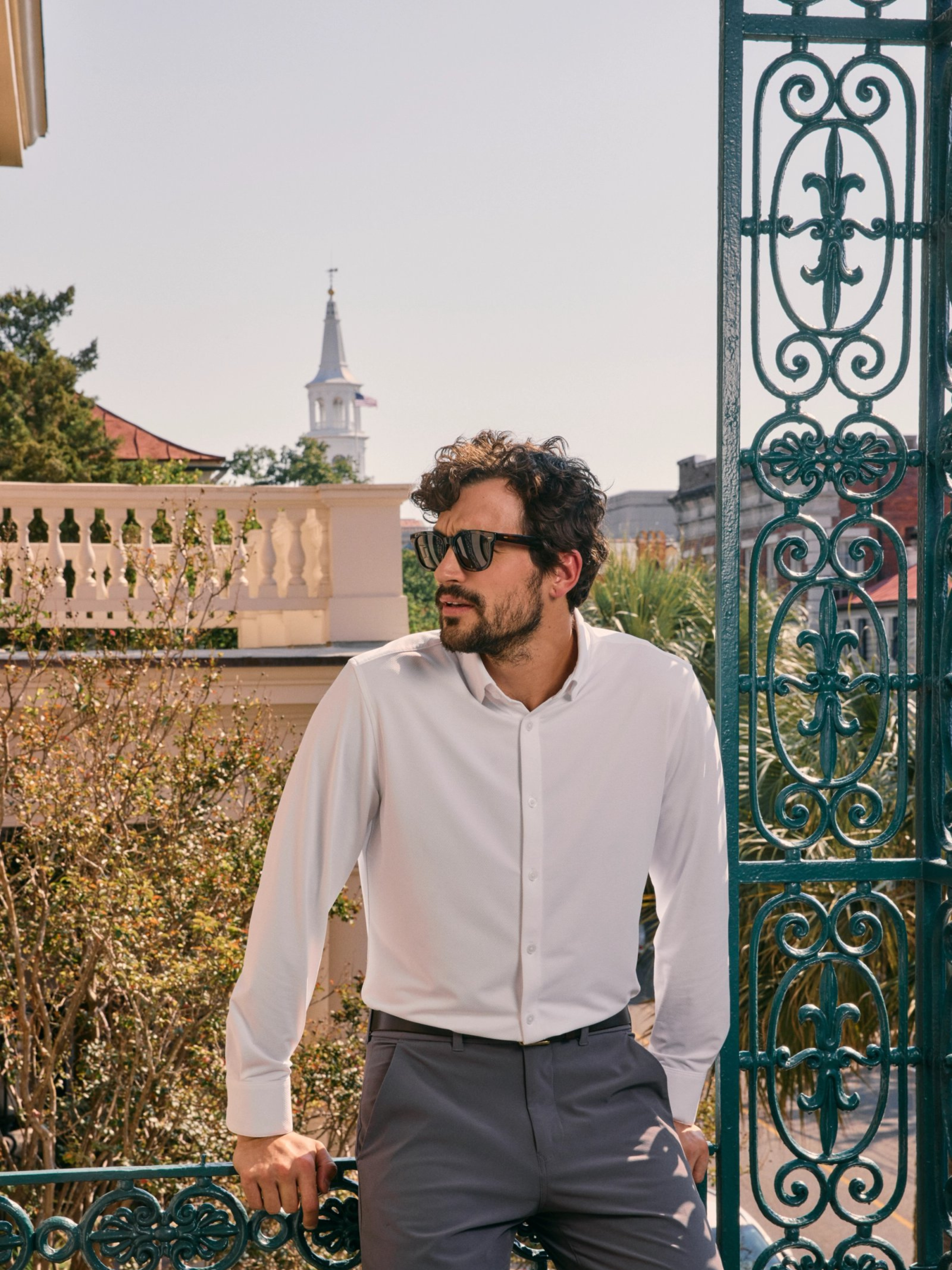 Mizzen + Main Halyard LS Dress Shirt White Long Sleeve Spring Summer Athens GA Georgia Kempt Menswear Store Near Me