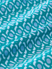 Mizzen + Main Halyard SS Dress Shirt - Teal Kaleidoscope