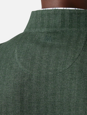 Mizzen + Main KPI Quarter Zip Spruce Herringbone Green Athletic Jacket Men’s Top Outerwear Athens GA Georgia Kempt Menswear Store