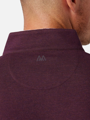 Mizzen + Main KPI Quarter Zip Men’s Jacket Wine Heather Red Comfortable Light Outerwear Athens GA Georgia Kempt Menswear Store Near Me