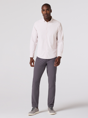 Mizzen + Main No Tuck LS Long Sleeve Dress Shirt Collared Button Down Men’s Tops for Men Aluminum Hampton Plaid Pattern Athens GA Georgia Kempt Menswear Store Near Me