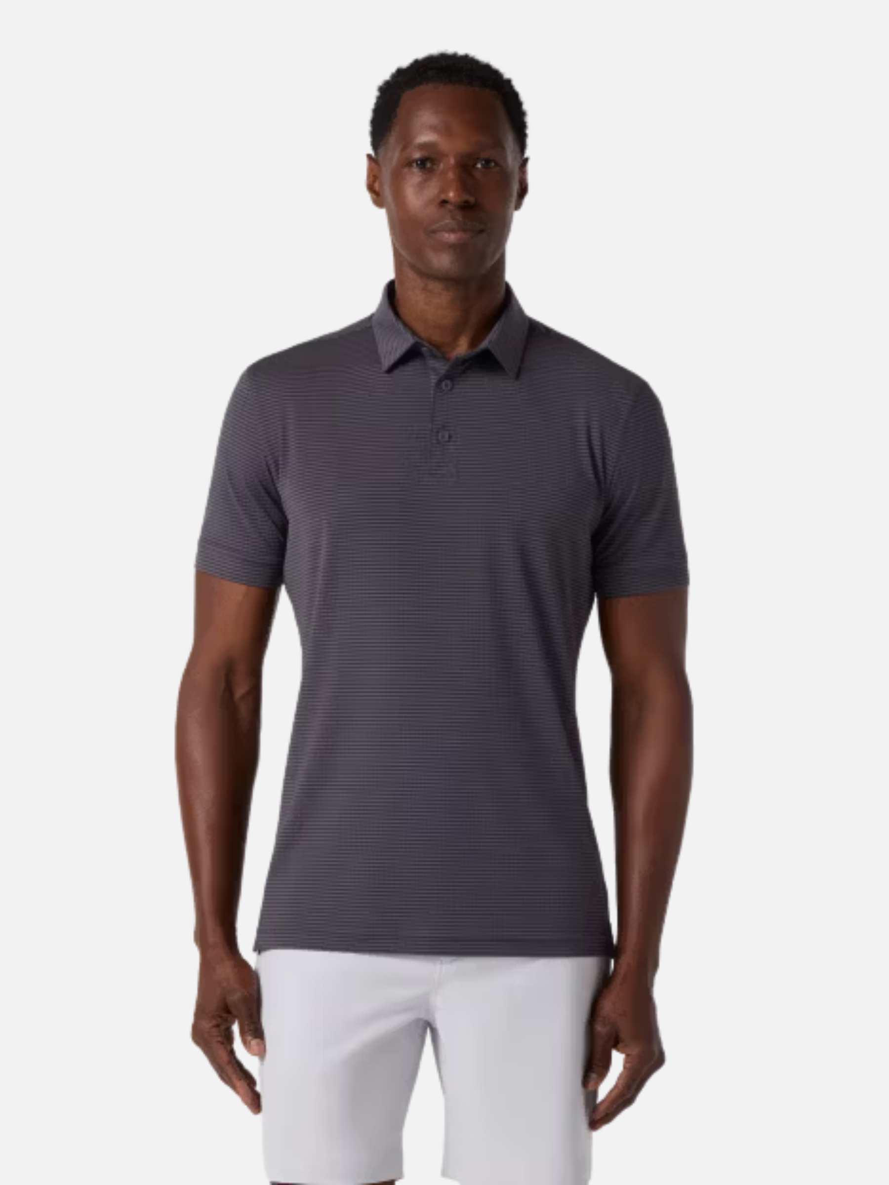 Mizzen + Main Copa Short Sleeve SS Polo Pewter Grey Men's Performance Fabric Polo For Men Athens GA Georgia Kempt Menswear Store Near Me