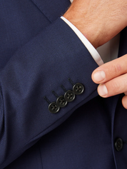 mizzen + main lavelle navy blue blazer single breasted notched lapel 100% wool jacket kempt athens ga georgia men's clothing store