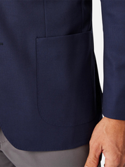 mizzen + main lavelle navy blue blazer single breasted notched lapel 100% wool jacket kempt athens ga georgia men's clothing store