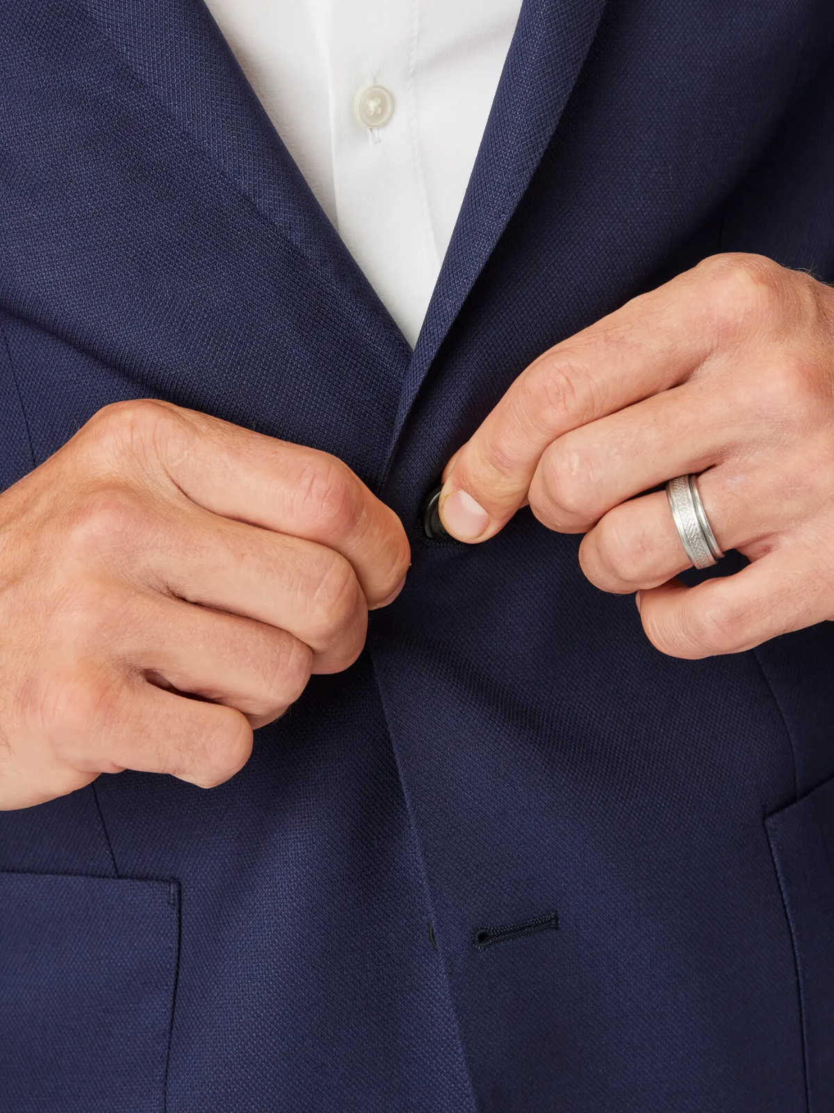 mizzen + main lavelle navy blue blazer single breasted notched lapel 100% wool jacket kempt athens ga georgia men's clothing store