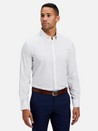 mizzen + main leeward formal dress shirt solid white performance dri-fit moisture wicking material polyester spandex blend point collar with faux shell buttons kempt athens ga georgia men's clothing store