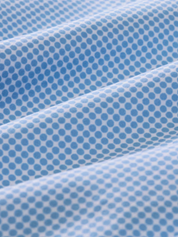 Mizzen + Main Leeward No Tuck Long Sleeve LS Dress Shirt Collared Button Down Provence Blue Circle Print Pattern For Men Athens GA Georgia Kempt Menswear Store Near Me