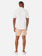 Mizzen Main Leeward SS Short Sleeve Dress Shirt Pocket Dress Polo Rose Cactus Stripe Men's Clothing Store Athens Georgia Kempt