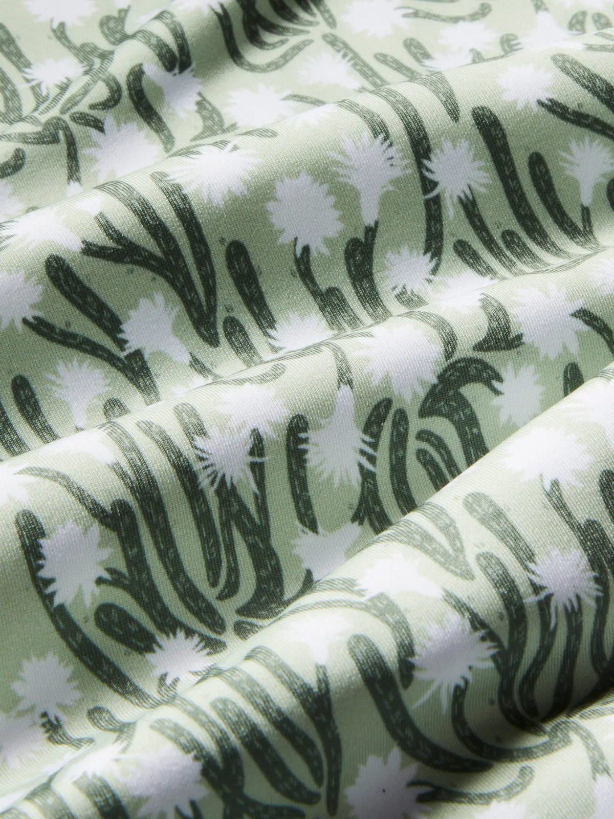mizzen + main versa ss short sleeve golf polo fog green cacti floral print polyester spandex blend performance materials kempt athens ga georgia men's clothing store