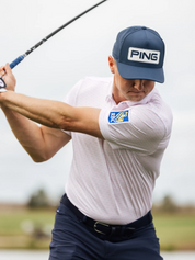 Mizzen Main Versa SS Short Sleeve Polo True Pink Triple Dot Golf Mens Work Casual Kempt Men's Clothing Store Athens Georgia