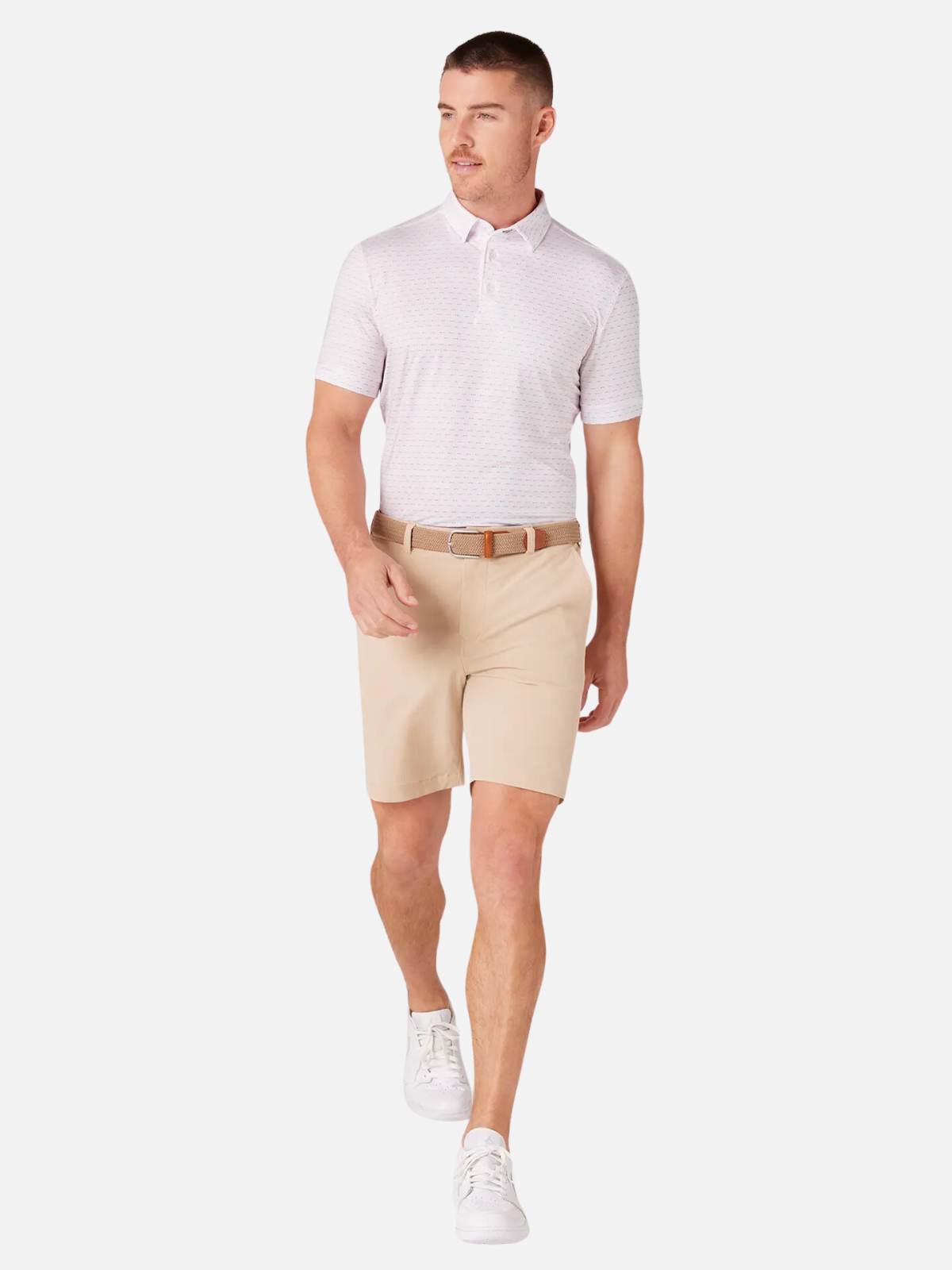 Mizzen Main Versa SS Short Sleeve Polo True Pink Triple Dot Golf Mens Work Casual Kempt Men's Clothing Store Athens Georgia