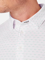 Mizzen Main Versa SS Short Sleeve Polo True Pink Triple Dot Golf Mens Work Casual Kempt Men's Clothing Store Athens Georgia