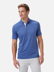 Mizzen + Main Halyard Polo Costal Fjord Solid Short Sleeve Polo Summer July 2024 Shirt Cooling Dress Button Down Mens Store Athens Georgia Kempt Athens Menswear