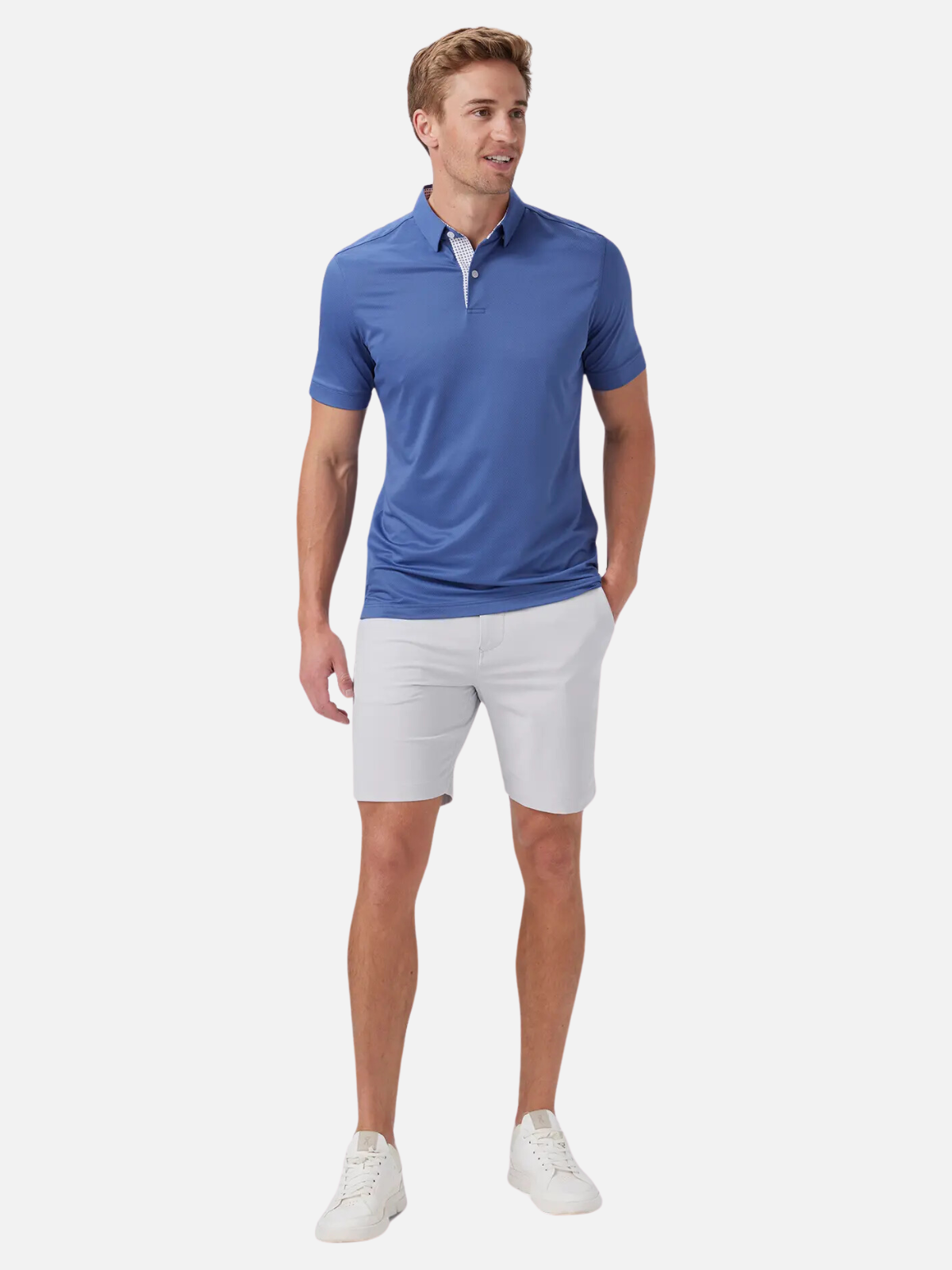 Mizzen + Main Halyard Polo Costal Fjord Solid Short Sleeve Polo Summer July 2024 Shirt Cooling Dress Button Down Mens Store Athens Georgia Kempt Athens Menswear