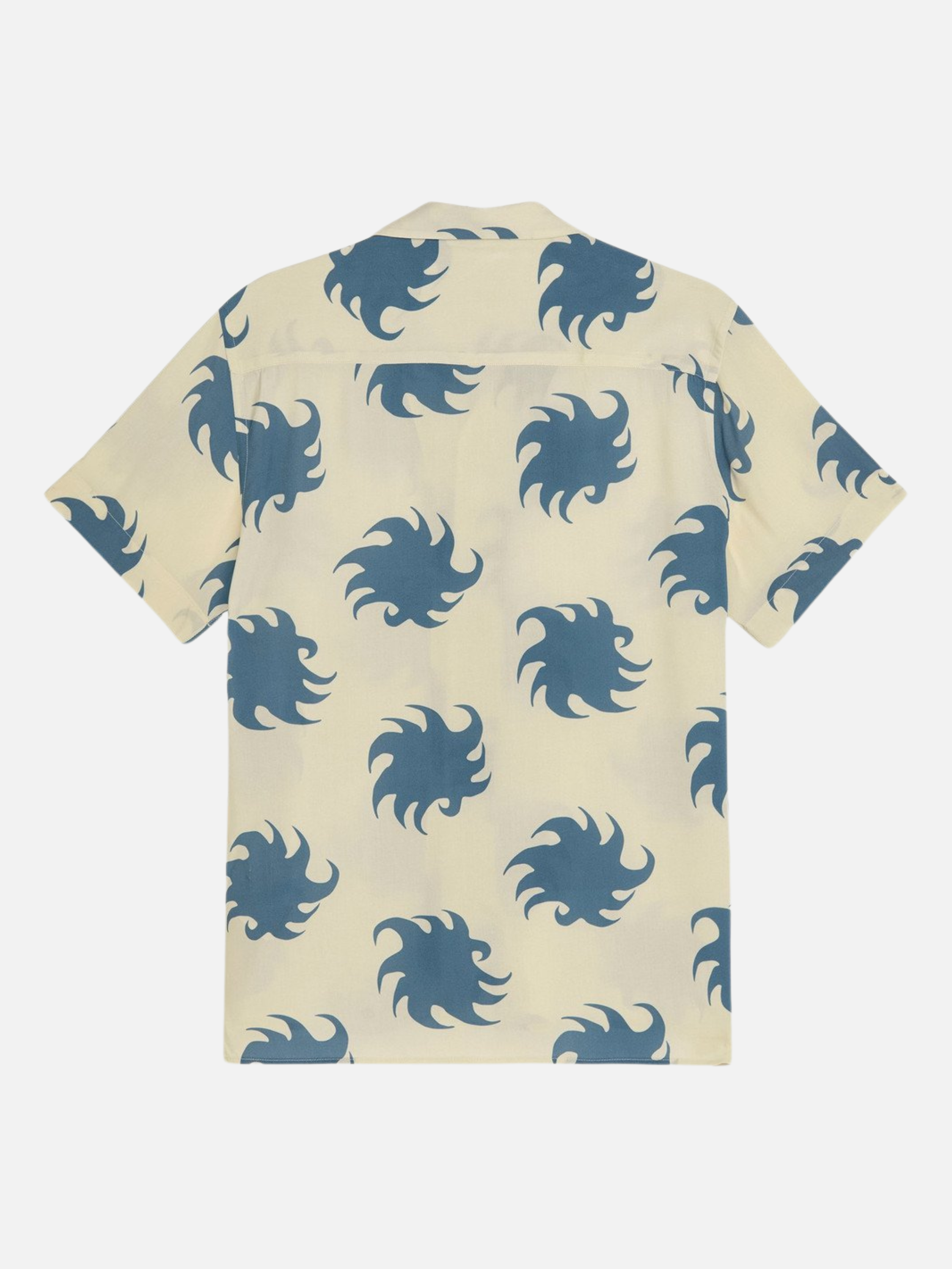 OAS Sky Ember Blue Ivory Viscose SS Shirt Resort Collar Collared Button Up Short Sleeve Men’s Top for Men Athens GA Georgia Kempt Menswear Store Near Me