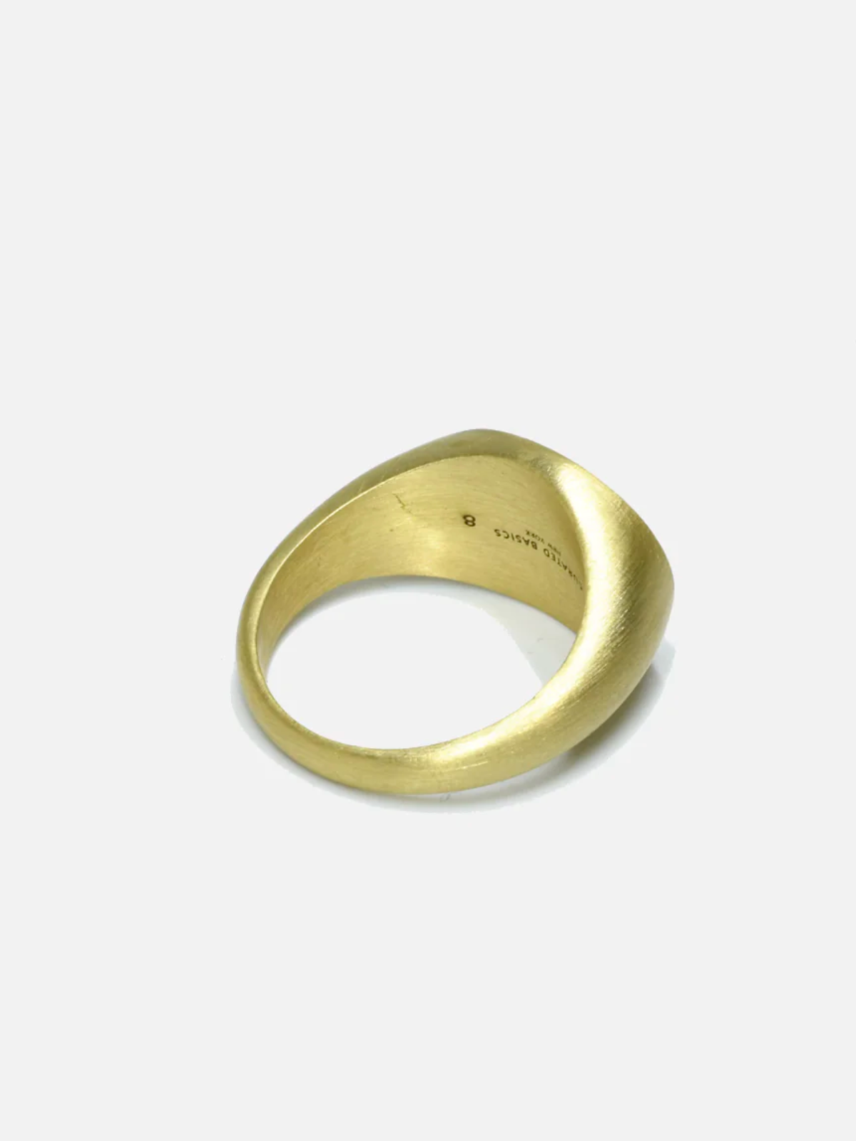 curated basics oval signet ring 100% solid brass kempt athens ga georgia men's clothing store jewelry