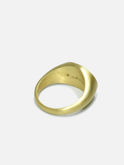 curated basics oval signet ring 100% solid brass kempt athens ga georgia men's clothing store jewelry