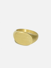 curated basics oval signet ring 100% solid brass kempt athens ga georgia men's clothing store jewelry