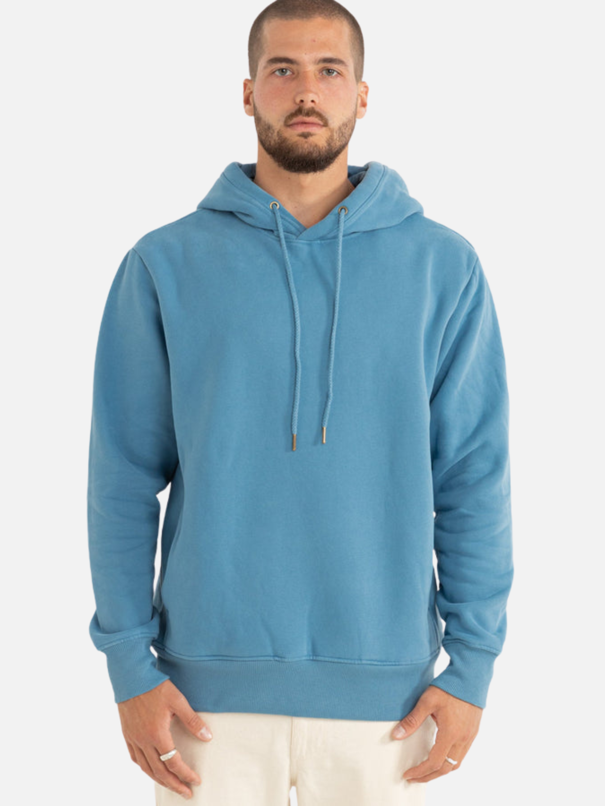Rhythm Classic Fleece Hood Mineral Blue Drawstring Hoodie Front Pockets Athens GA Georgia Kempt Menswear Store
