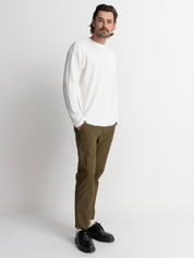 Rhythm Classic Waffle Knit LS Long Sleeve Textured Vintage White Men’s Tops for Men Athens GA Georgia Kempt Menswear Store Near Me