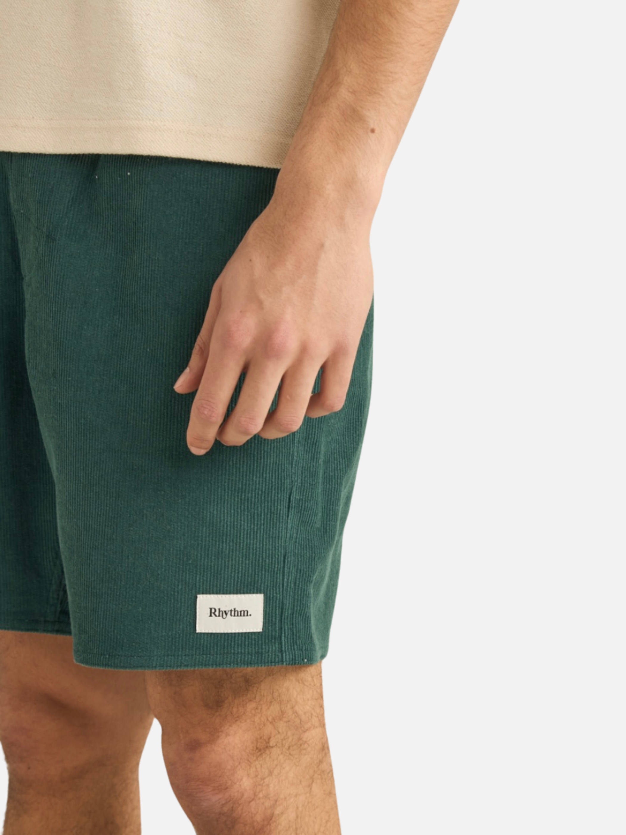Rhythm Cord Jam Shorts Corduroy Textured Men’s Bottoms for Men Teal Green Elastic Waistband Drawstring Spring Summer Athens GA Georgia Kempt Menswear Store Near Me