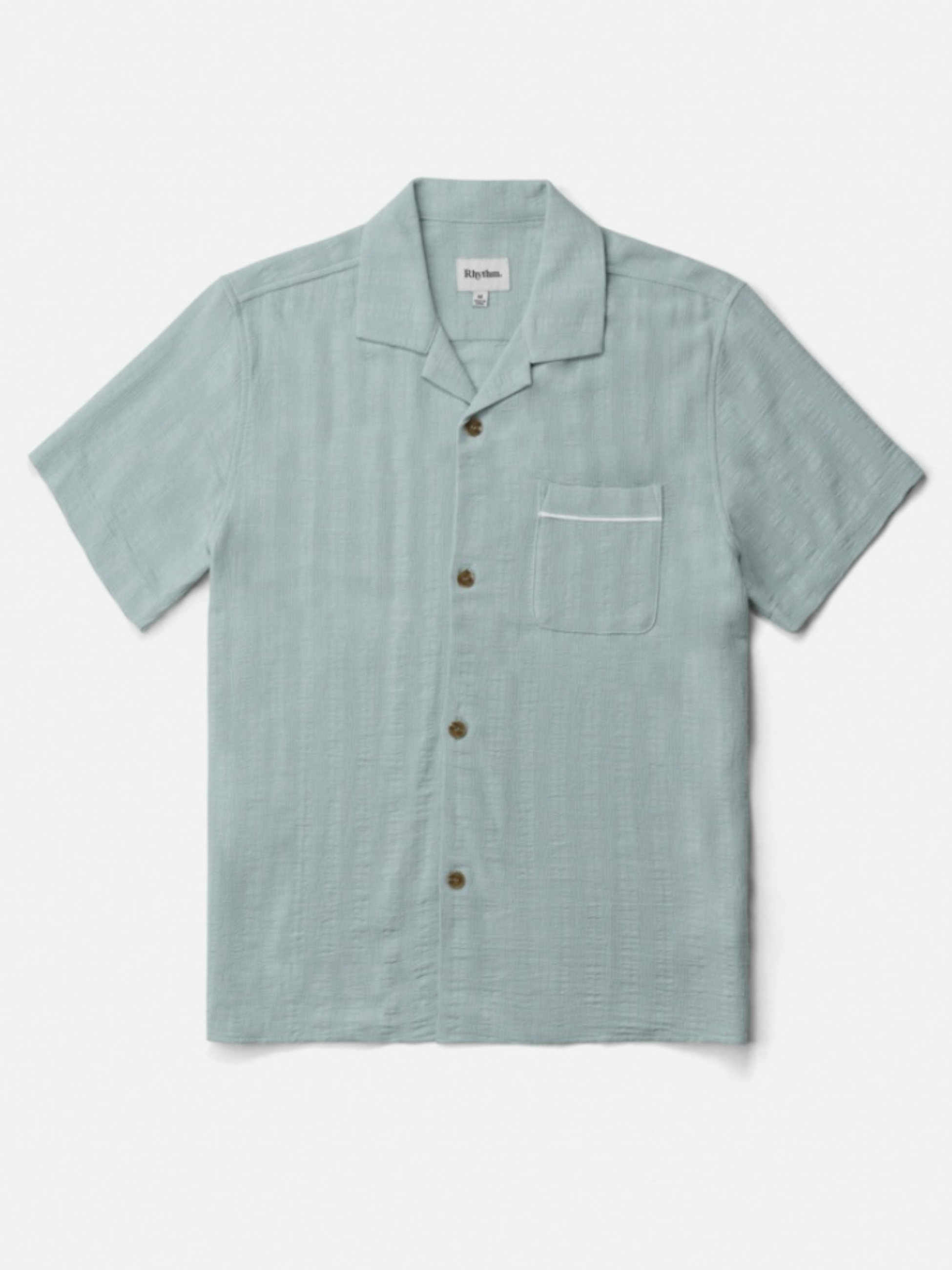 Rhythm Daytona Shirt SS Short Sleeve Men’s Top Spring Summer Shirts for Men Teal Blue Green Athens GA Georgia Kempt Menswear Store Near Me