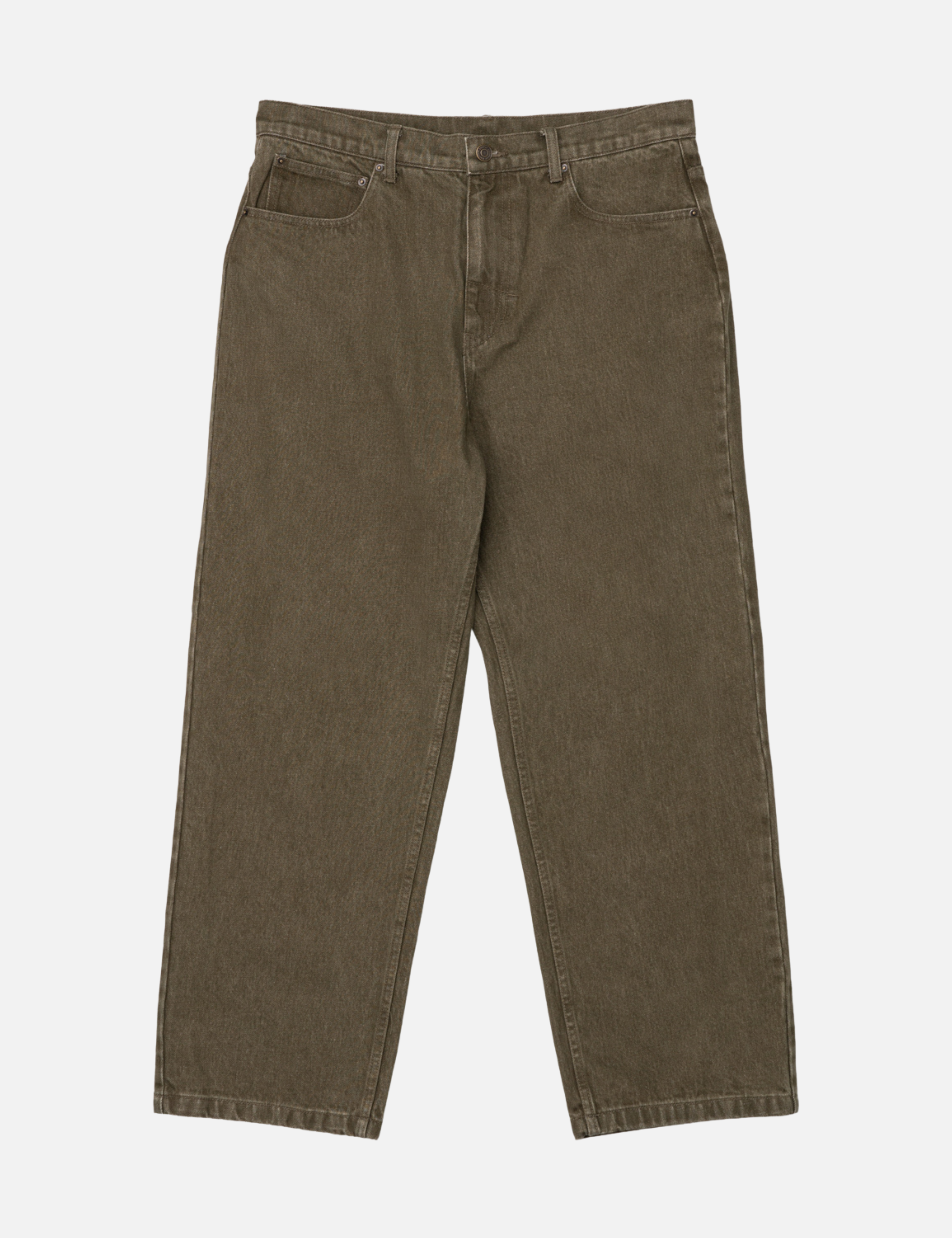 Rhythm Essential Jean Washed Olive Green Men’s Fall Winter Jeans for Men Relaxed Baggy Fit Athens GA Georgia Kempt Menswear Store Near Me