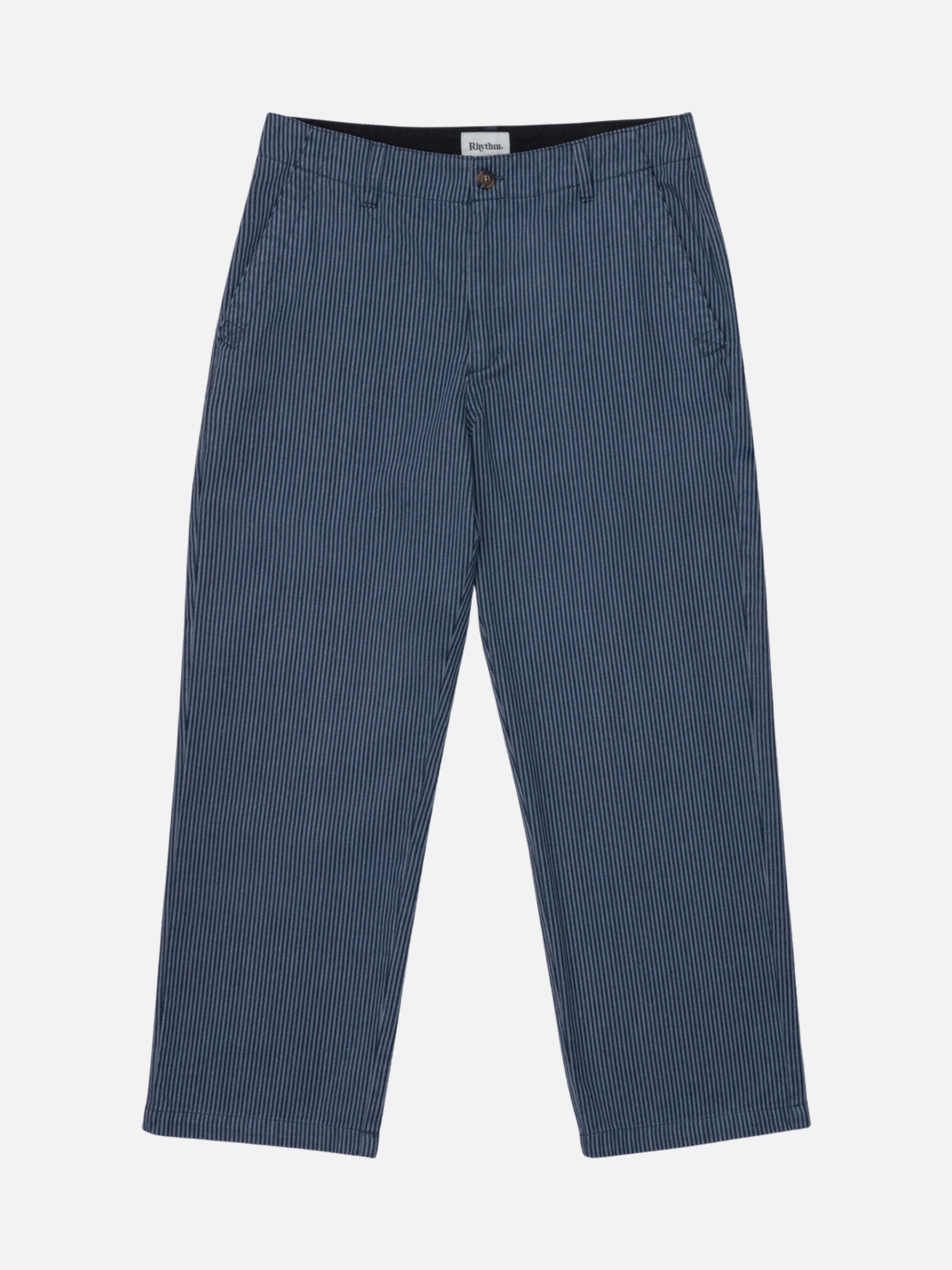 Rhythm Hickory Stripe Work Pants Patterned Bottoms Navy Blue Winter Fall Fashion Men’s Bottoms Pant for Men Athens GA Georgia Kempt Menswear Store Near Me