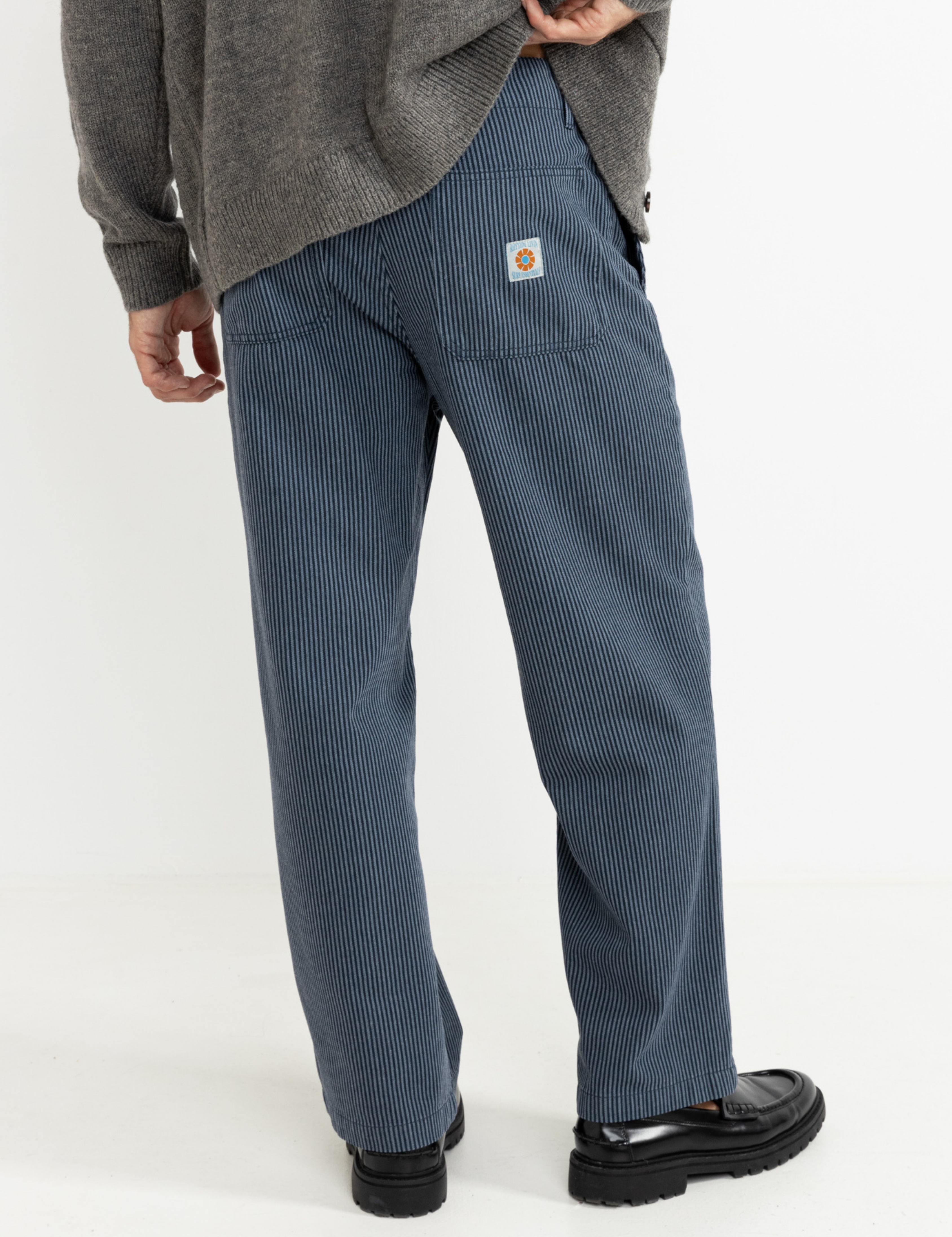 Rhythm Hickory Stripe Work Pants Patterned Bottoms Navy Blue Winter Fall Fashion Men’s Bottoms Pant for Men Athens GA Georgia Kempt Menswear Store Near Me