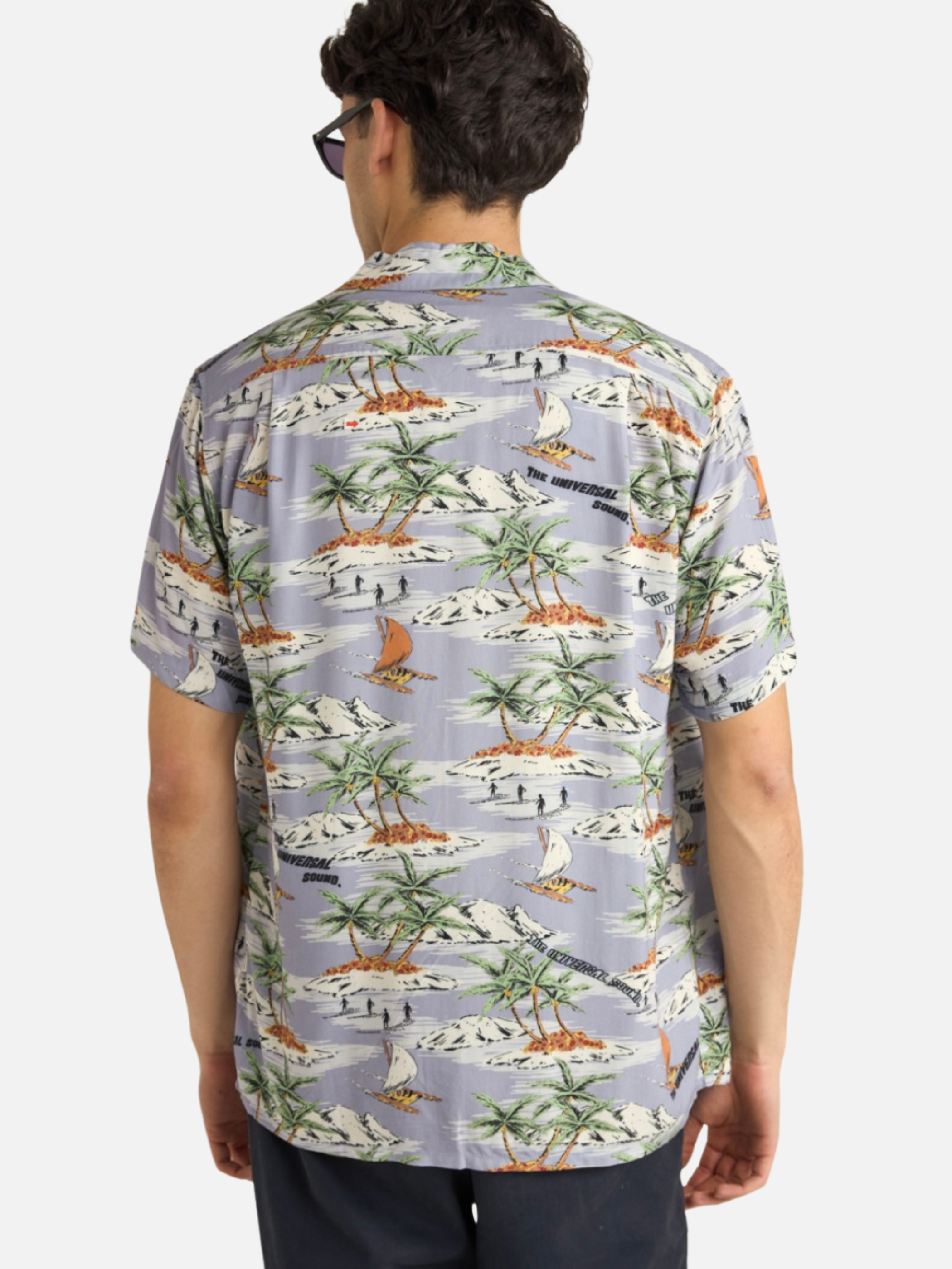 Rhythm Tropical SS Short Sleeve Shirt for Summer Collared Button Up Top for Men Men’s Vacation Style Mist Multicolor Athens GA Georgia Kempt Menswear Store Near Me
