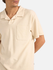 Rhythm Vintage Terry Polo Natural Off-White Cream Terrycloth Collared SS Short Sleeve Men’s Shirt Top for Men Athens GA Georgia Kempt Menswear Store Near Me