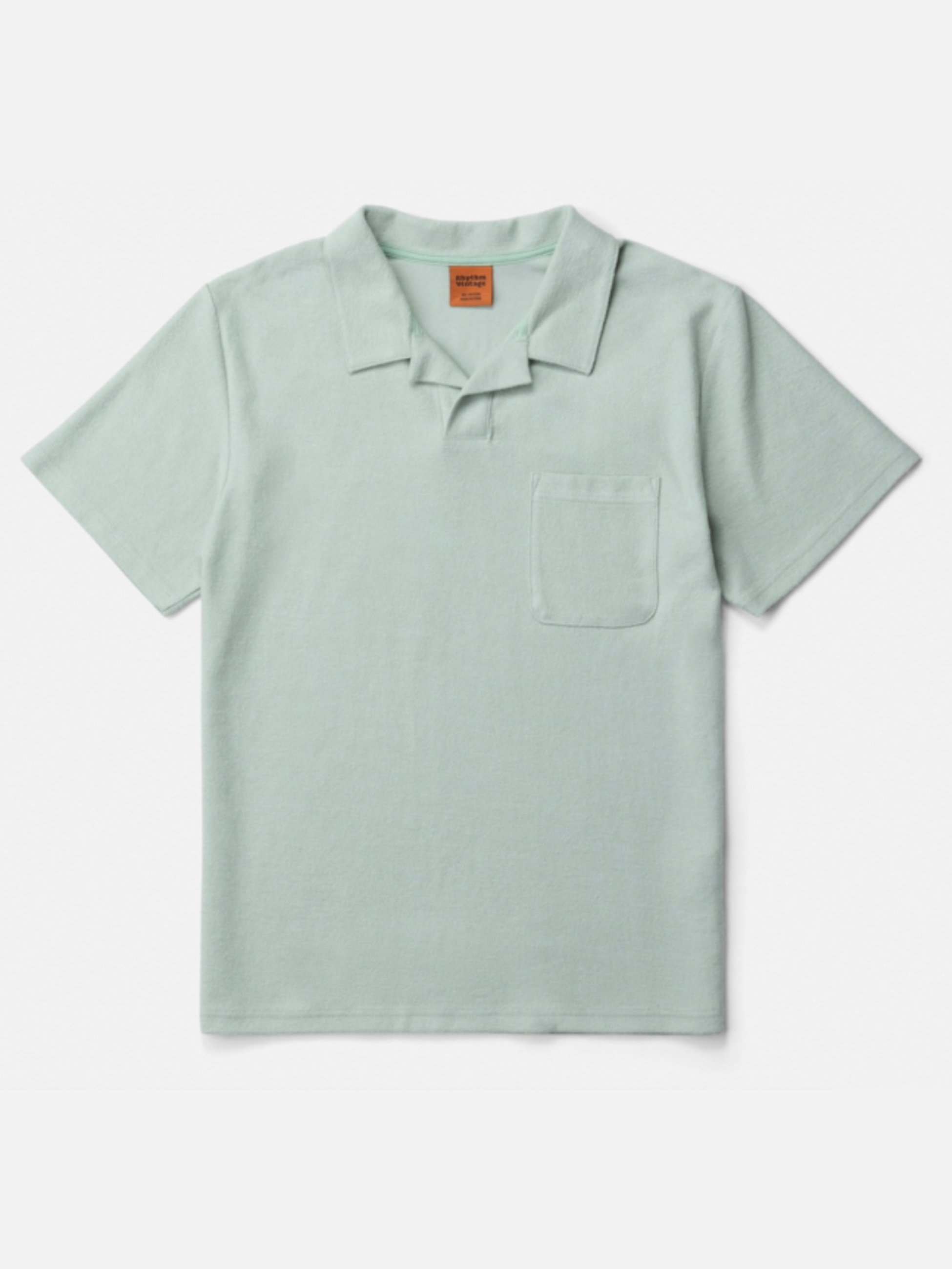 Rhythm Seafoam Green Blue Vintage Terry Polo Terrycloth Men’s Top for Men Spring Summer SS Short Sleeve Shirt Athens GA Georgia Kempt Menswear Store Near Me