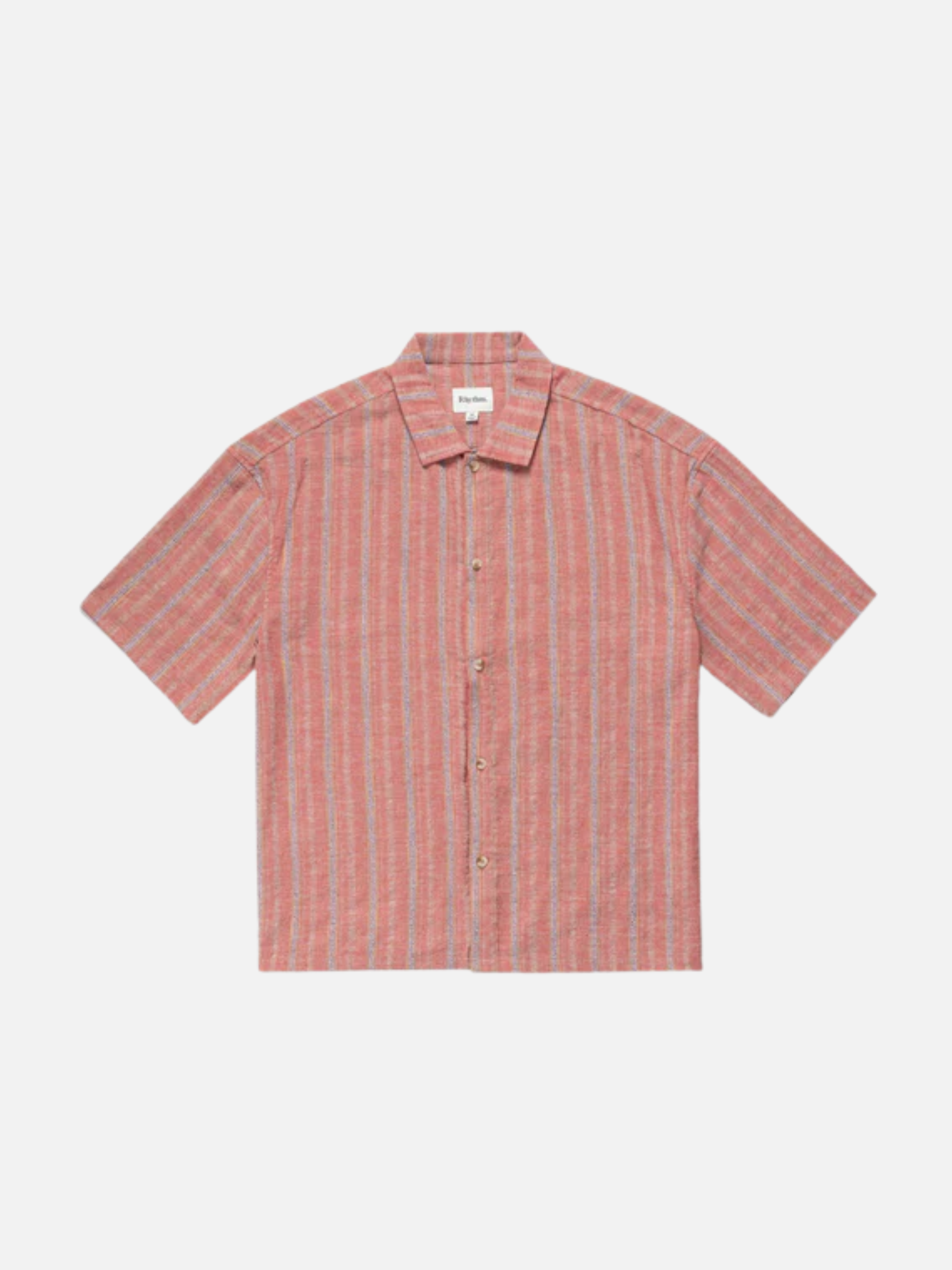 Rhythm Charlie Relaxed Shirt Red Spring Summer Men's Casual Collared Button Up Shirt For Men Athens GA Georgia Kempt Menswear Store Near Me