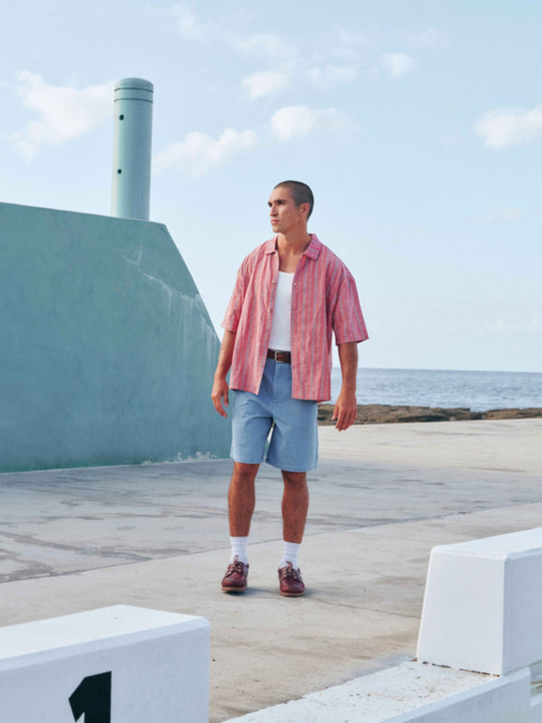 Rhythm Charlie Relaxed Shirt Red Spring Summer Men's Casual Collared Button Up Shirt For Men Athens GA Georgia Kempt Menswear Store Near Me